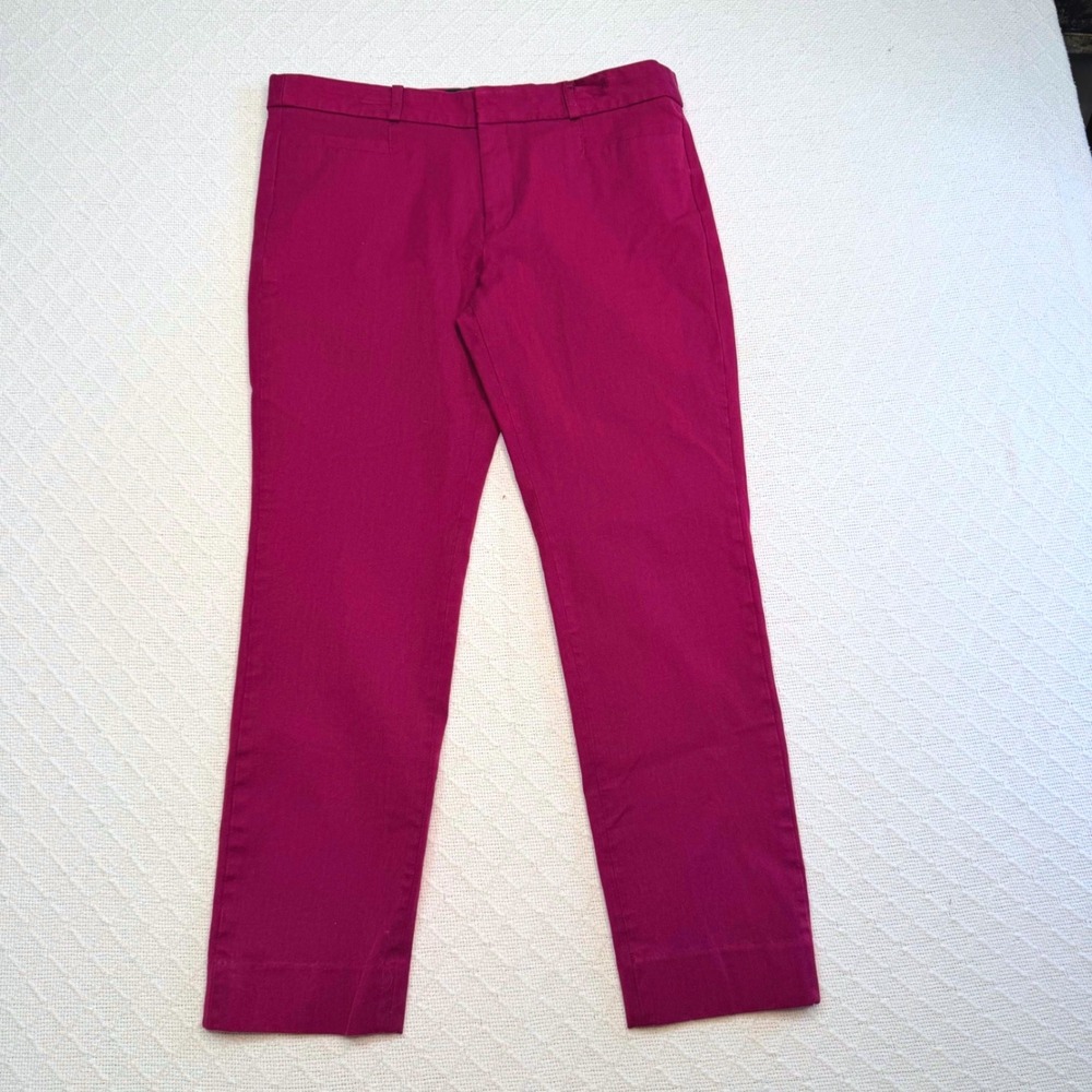 Banana Republic Sloan Magenta Pink Slim Tapered Ankle Pants Womens Size 10